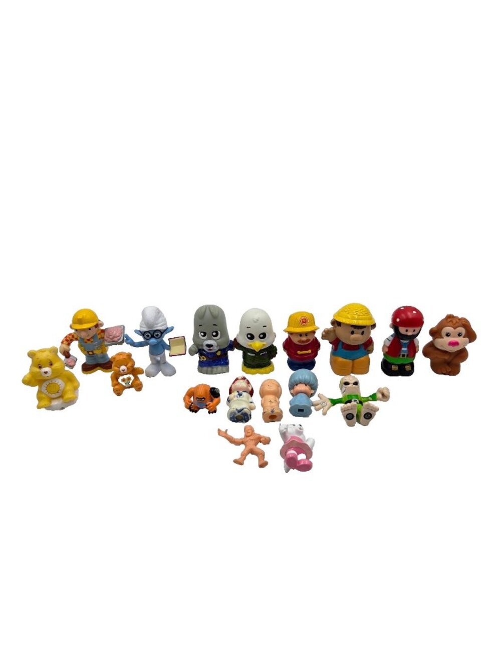 Vintage Toy Lot Bob The Builder Care Bears Smurfs Little Tikes Apple Grove Read